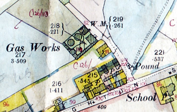 The location of Woburn gas works in Timber Lane [DV2/B24]